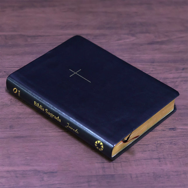 Bíblia Sagrada Cruz | NAA | Letra Grande | Capa luxo Preta