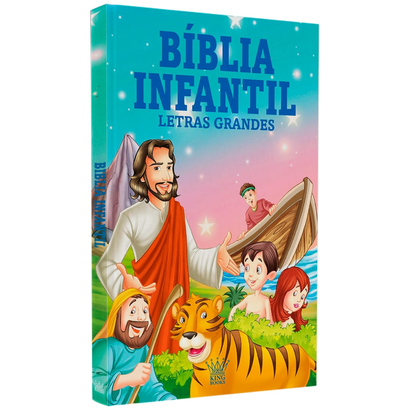 Biblia Infantil Ilustrada | Letras Grandes | Capa Almofadada