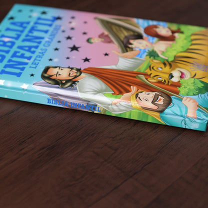 Biblia Infantil Ilustrada | Letras Grandes | Capa Almofadada