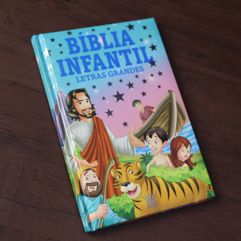Biblia Infantil Ilustrada | Letras Grandes | Capa Almofadada