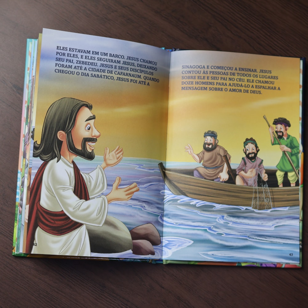 Biblia Infantil Ilustrada | Letras Grandes | Capa Almofadada