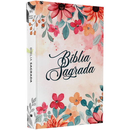 Bíblia Sagrada Flores | ARC | Letra Normal | Capa Brochura