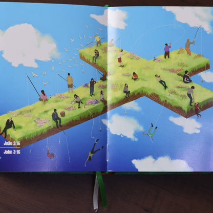 Bíblia Bilíngue | Português e Inglês | Edição Para Jovens | NTLH | Capa Dura Ovelha
