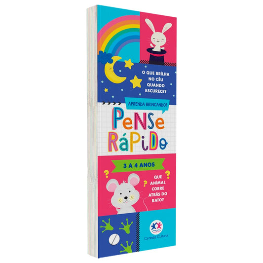 Livro Flash Cards Pense Rápido | 3 a 4 anos