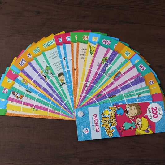 Livro Flash Cards Pense Rápido | Charadas | A Partir de 6 Anos
