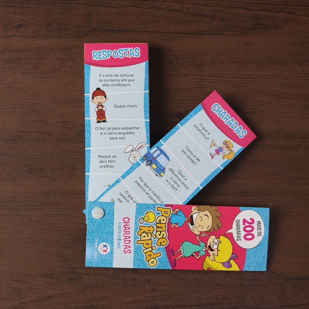 Livro Flash Cards Pense Rápido | Charadas | A Partir de 6 Anos
