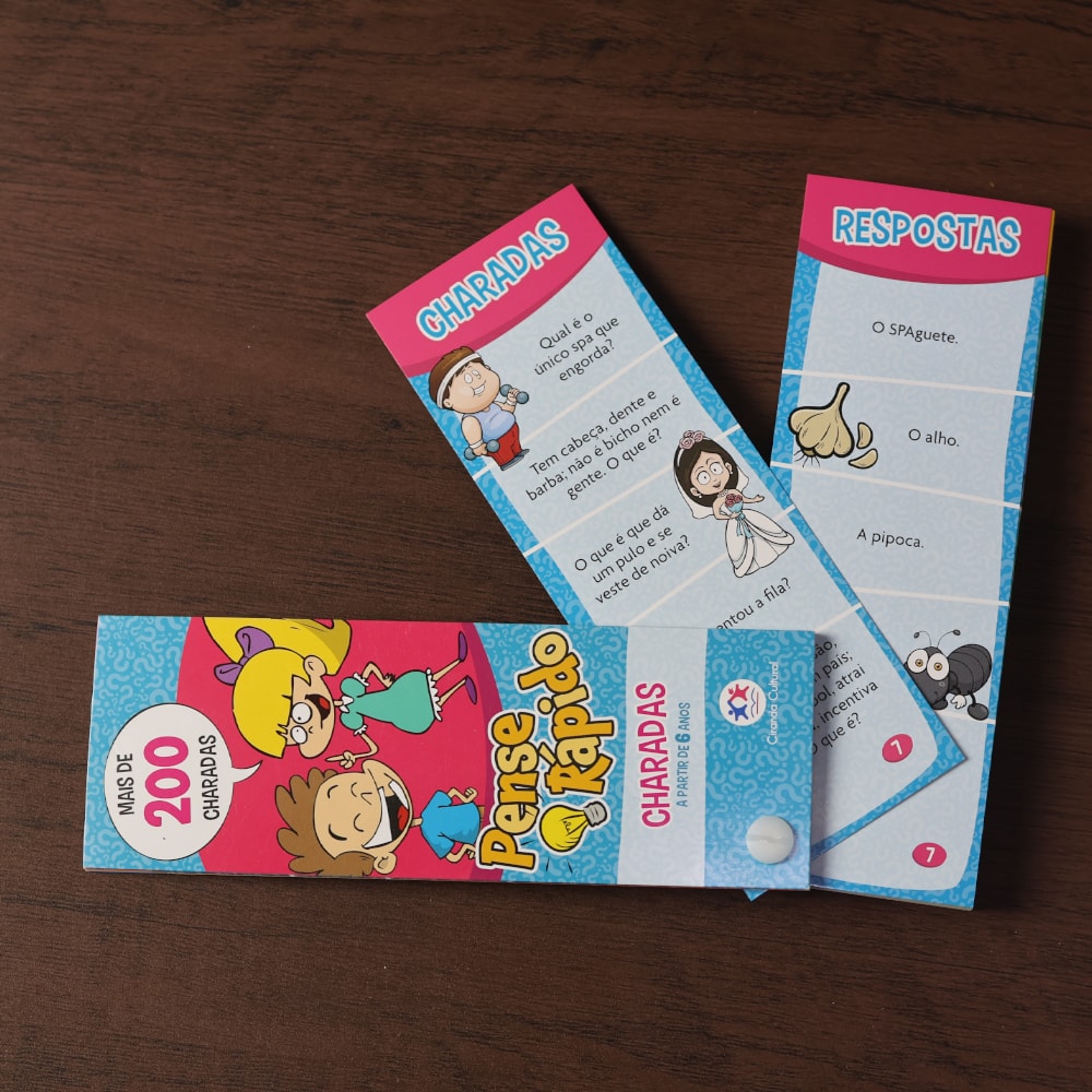 Livro Flash Cards Pense Rápido | Charadas | A Partir de 6 Anos