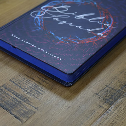 Biblia Flores Coroa Neon | NAA | Letra Normal | Capa Dura