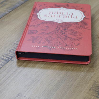 Biblia Flores Vermelhas | NAA | Letra Normal | Capa Dura