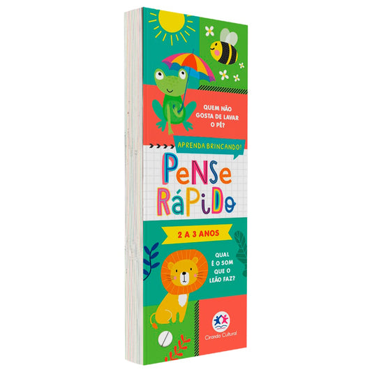 Livro Flash Cards Pense Rápido | 2 a 3 Anos