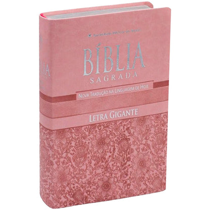 Bíblia Sagrada | Letra Gigante | NTLH | Capa Rosa Claro | Com Índice