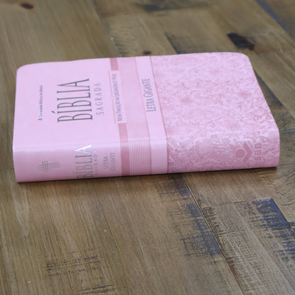 Bíblia Sagrada | Letra Gigante | NTLH | Capa Rosa Claro | Com Índice