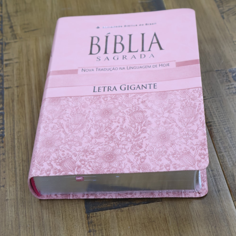 Bíblia Sagrada | Letra Gigante | NTLH | Capa Rosa Claro | Com Índice