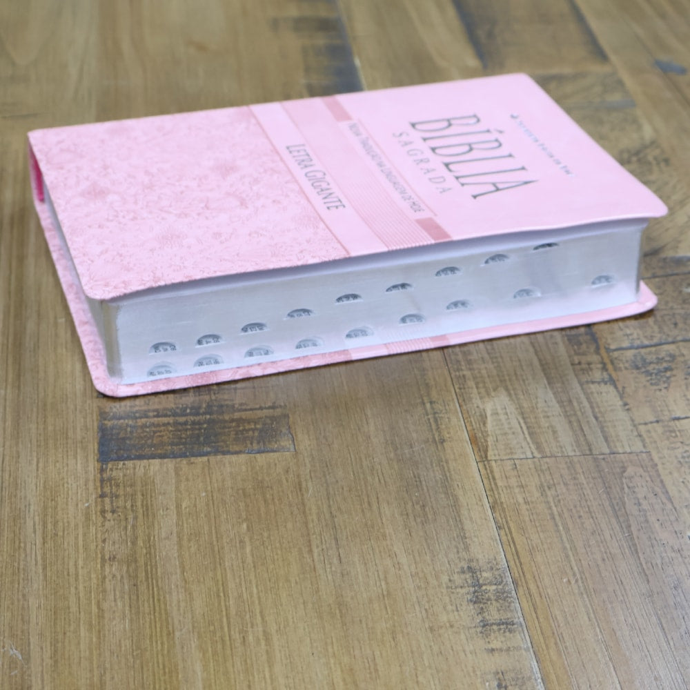 Bíblia Sagrada | Letra Gigante | NTLH | Capa Rosa Claro | Com Índice