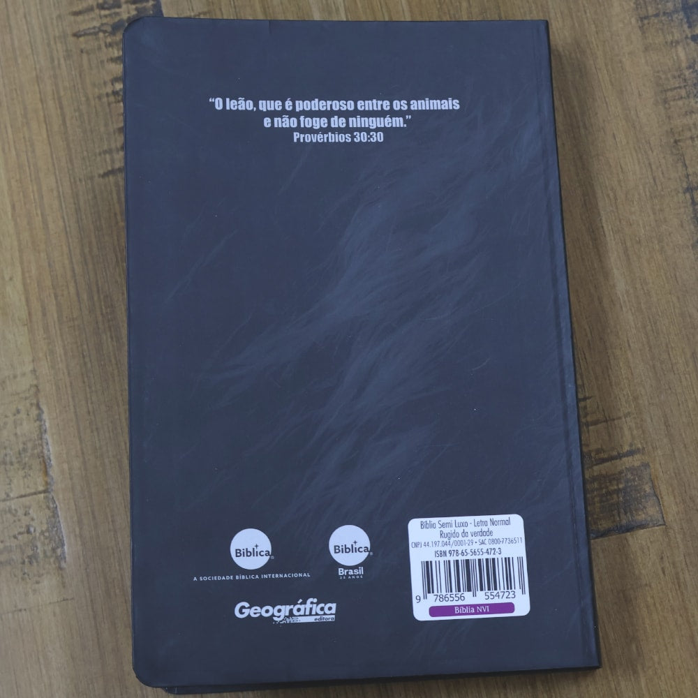 Bíblia Rugido da Verdade | NVI | Letra Normal | Capa Semi luxo Brochura