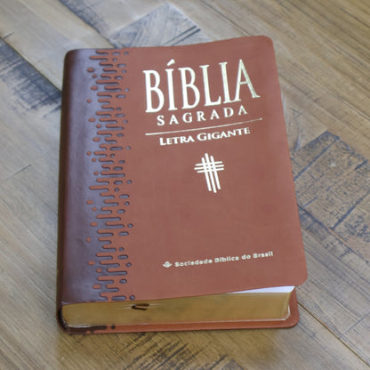 Bíblia Sagrada | Letra Gigante | NTLH | Capa Marrom Claro | Com Índice