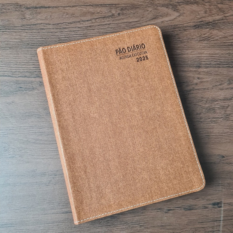 Agenda Executiva 2025 | Capa Luxo Marrom