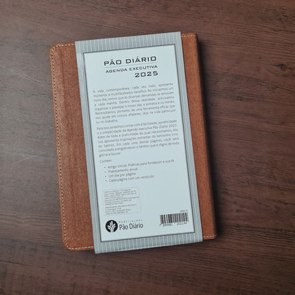 Agenda Executiva 2025 | Capa Luxo Marrom