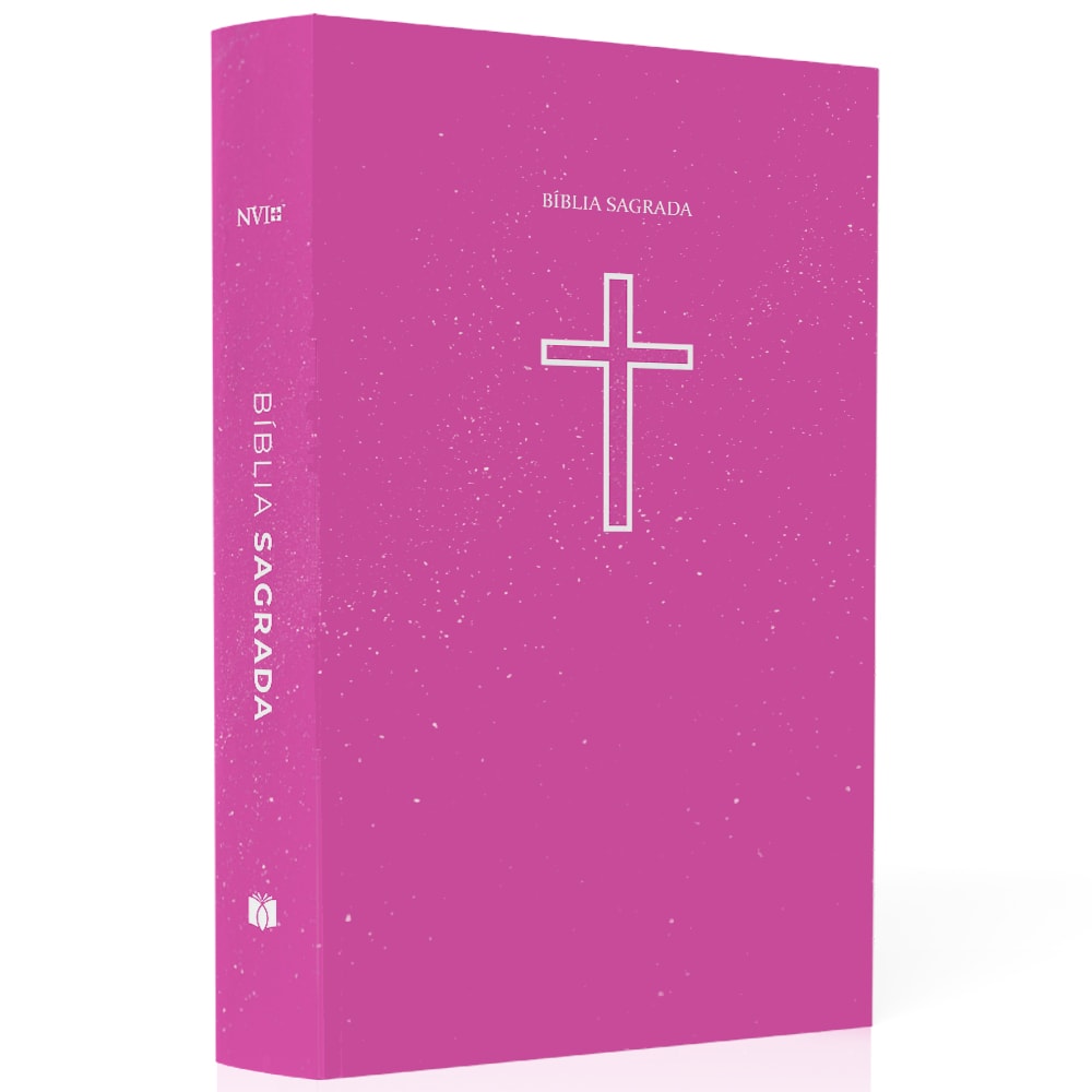 Bíblia Sagrada Salvos Pela Graça Rosa | NVI | Letra Normal | Capa Brochura
