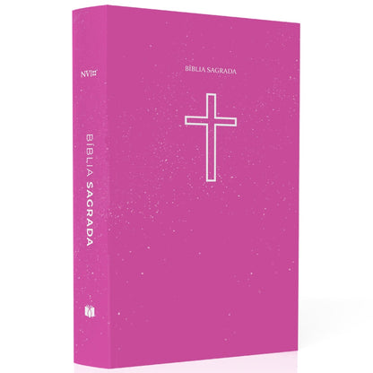 Bíblia Sagrada Salvos Pela Graça Rosa | NVI | Letra Normal | Capa Brochura