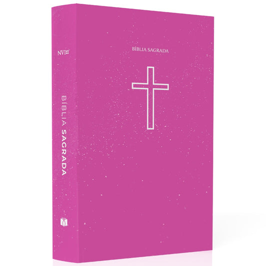Bíblia Sagrada Salvos Pela Graça Rosa | NVI | Letra Normal | Capa Brochura