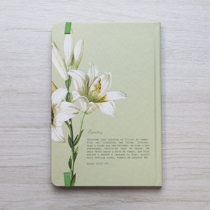 Caderno Moleskine | Com Pauta | Lírios