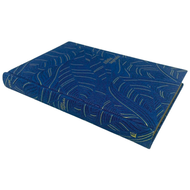 Bíblia Sagrada Abstrata | NVI | Letra Grande | Leitura Perfeita | Couro Soft Azul Capa Dura