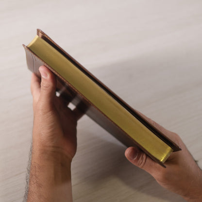 Bìblia Sagrada Slim | NVI | Letra Grande | Couro Soft Marrom Barroca