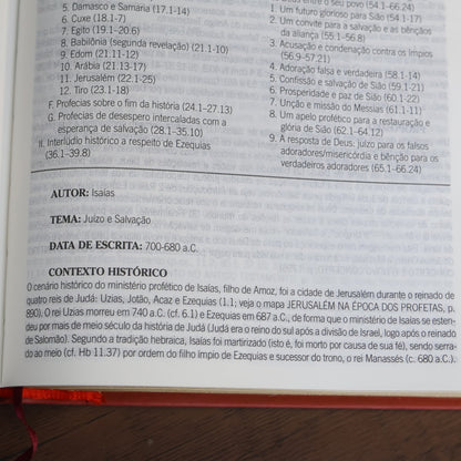 Bíblia de Estudo Pentecostal para Jovens | ARC | Letra Média | Luxo Vinho