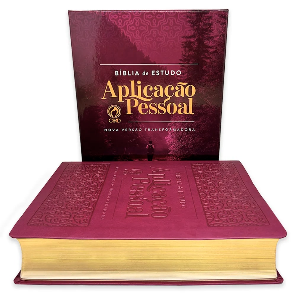 Bíblia de Estudo Aplicação Pessoal | NVT | Letra Grande | Luxo Vinho