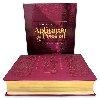Bíblia de Estudo Aplicação Pessoal | NVT | Letra Grande | Luxo Vinho