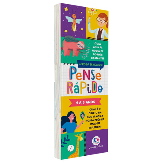 Flash Cards Pense Rápido | 4 a 5 anos
