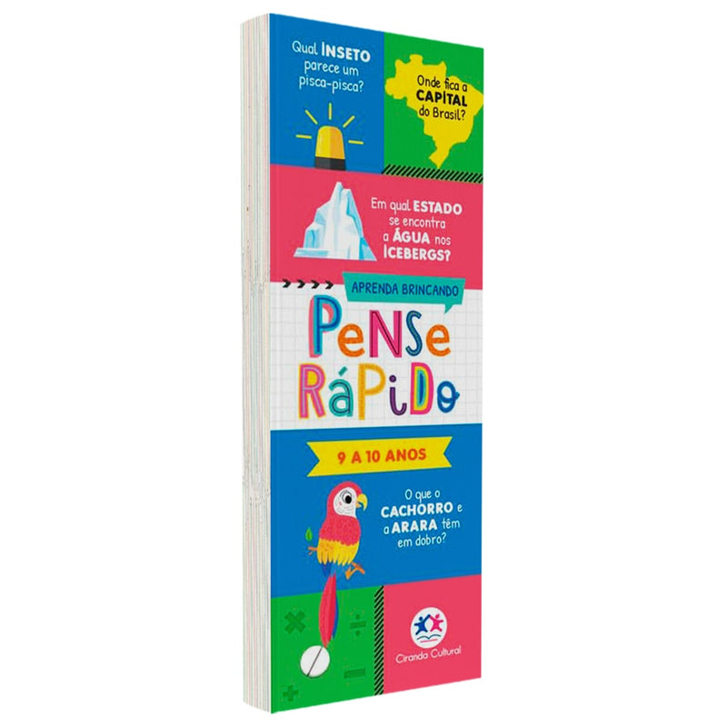 Flash Cards Pense Rápido | 9 a 10 anos