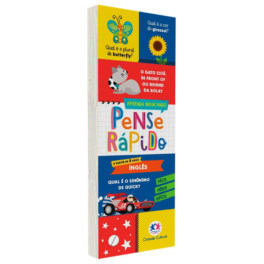 Flash Cards Pense Rápido | Inglês | A Partir dos 8 Anos
