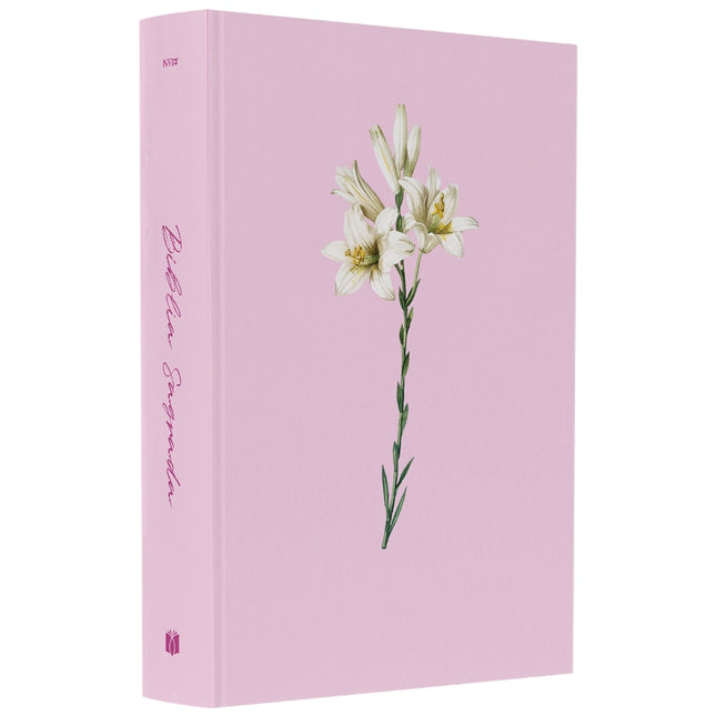 Bíblia Sagrada Lírios | NVI | Letra Maior | Capa Dura Rosa