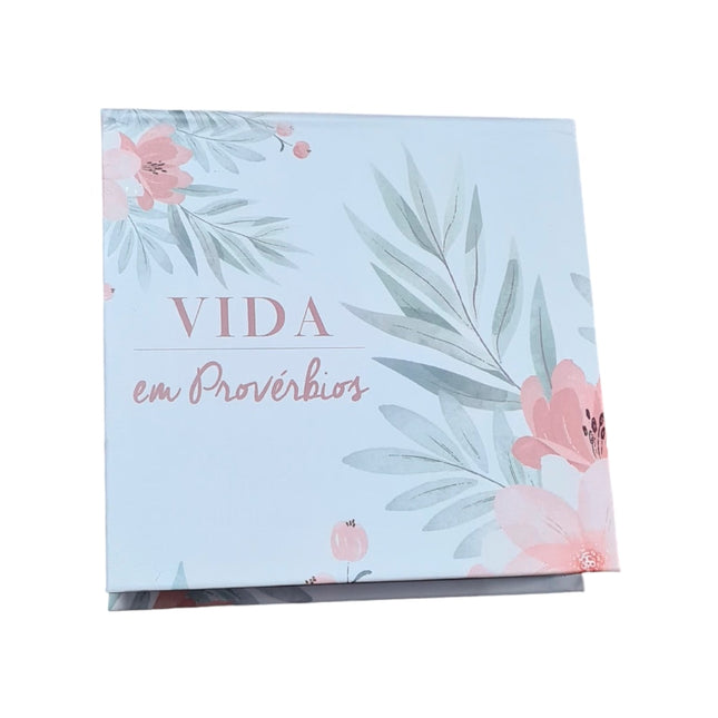 Vida em Provérbios | Floral Gravura | Inspiração e Promessas Caixinha de Versos Bíblicos