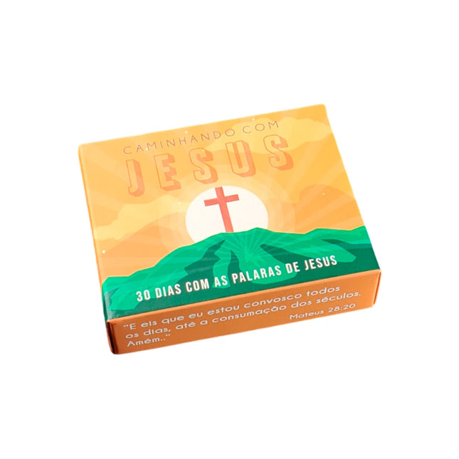 Caixinha de Mensagens Diárias | Caminhando Com Jesus | Amarelo