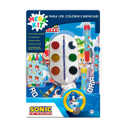 Mega Kit Para Ler Colorir e Brincar | Sonic The Hedgehog