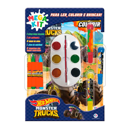 Mega Kit Para Ler Colorir e Brincar | Hot Wheels