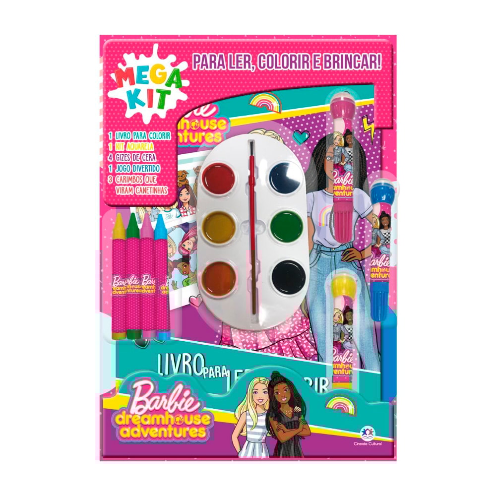 Mega Kit Para Ler Colorir e Brincar | Barbie