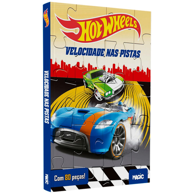 Hot Wheels | Velocidade na Pista | Livro com 4 Quebra-cabeças