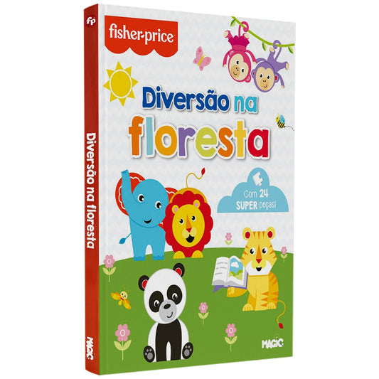 Fisher-Price | Diversão na Floresta | Livro com 4 Quebra-cabeças