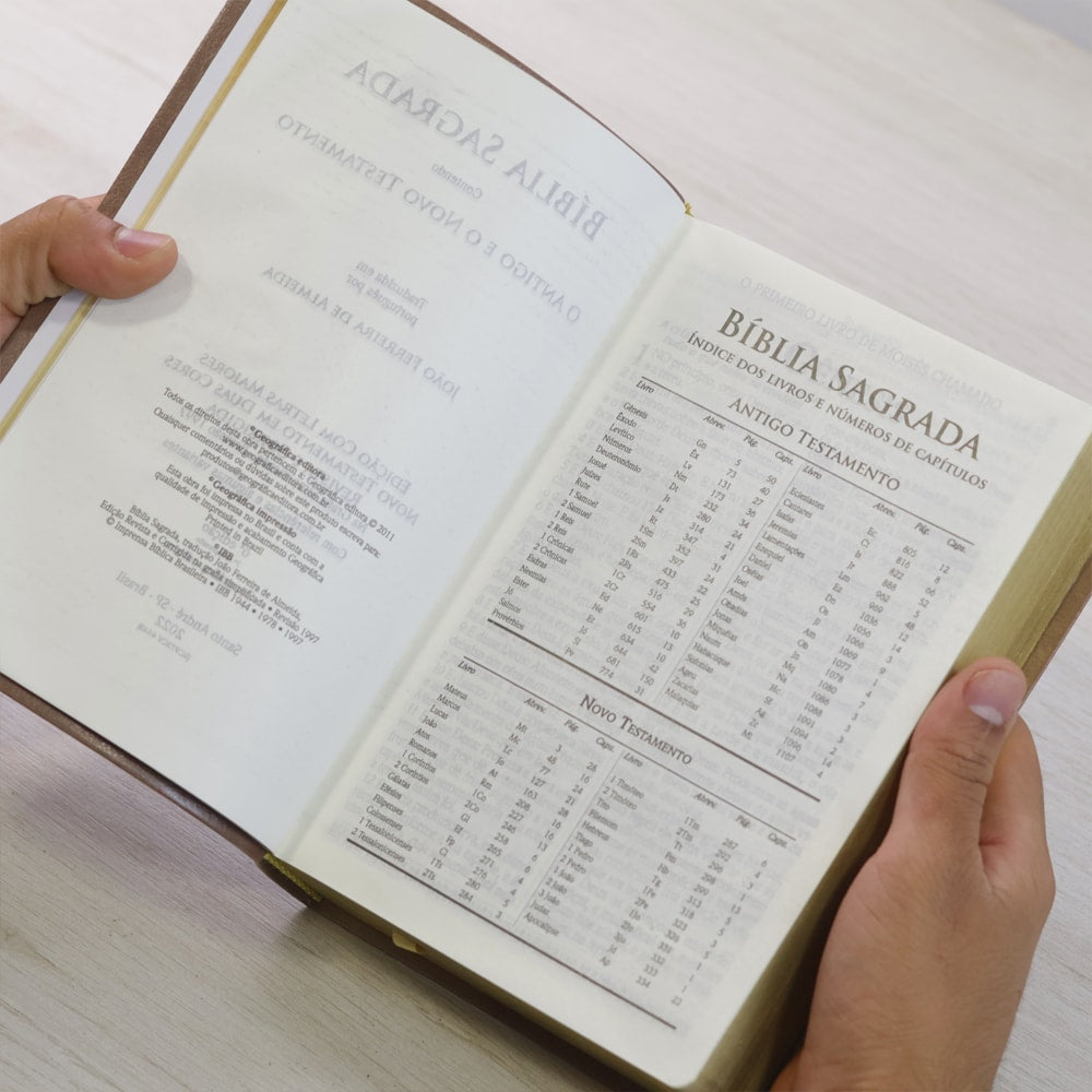 Bíblia do Culto com Harpa Cristã e Corinhos | ARC | Letra Gigante | Capa Semi-flexível Nude