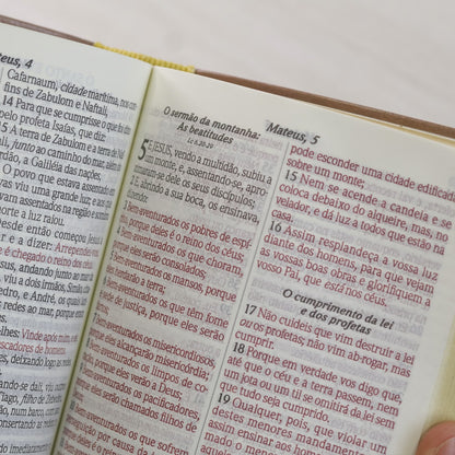 Bíblia do Culto com Harpa Cristã e Corinhos | ARC | Letra Gigante | Capa Semi-flexível Nude