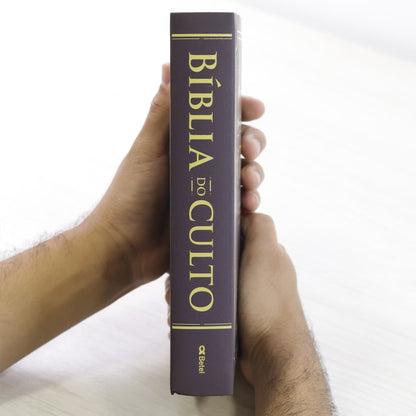 Bíblia do Culto com Harpa Cristã e Corinhos | ARC | Letra Extra Gigante | Capa Telha