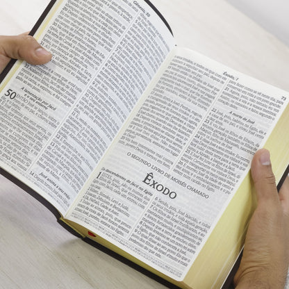 Bíblia do Culto com Harpa Cristã e Corinhos | ARC | Letra Extra Gigante | Capa Telha