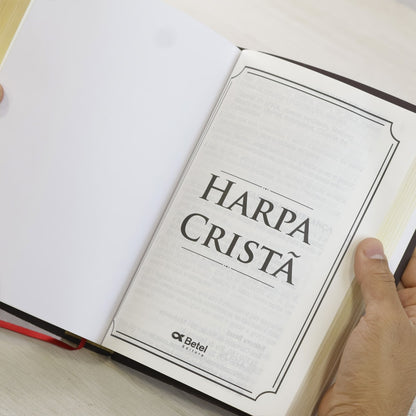 Bíblia do Culto com Harpa Cristã e Corinhos | ARC | Letra Extra Gigante | Capa Telha