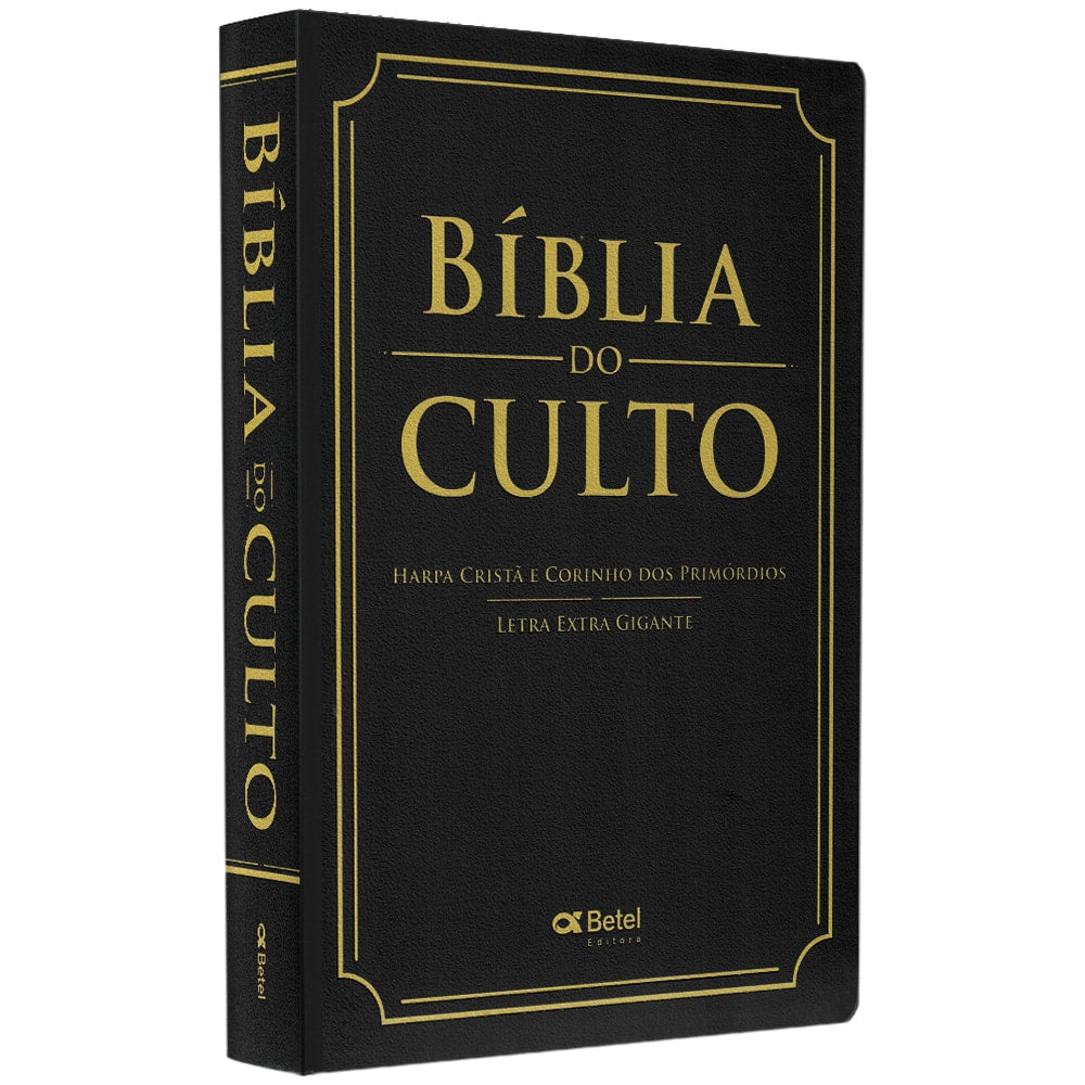 Bíblia do Culto com Harpa Cristã e Corinhos | ARC | Letra Extra Gigante | Capa Preta