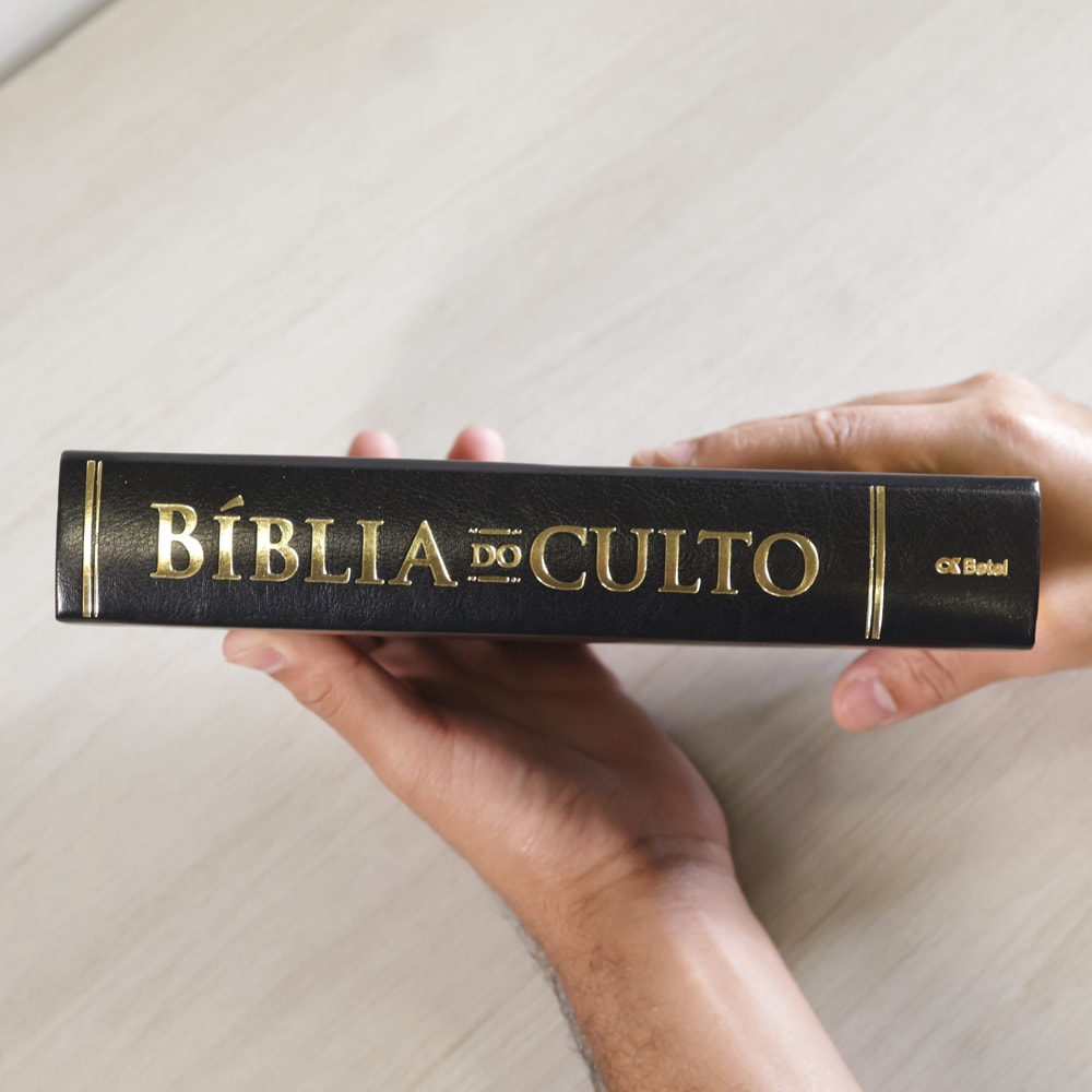 Bíblia do Culto com Harpa Cristã e Corinhos | ARC | Letra Extra Gigante | Capa Preta