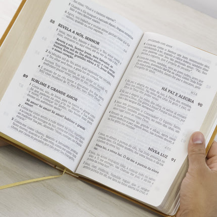 Bíblia do Culto do Ministro com Harpa Cristã e Corinhos | ARC | Letras ExtraGigante | Capa Luxo Marrom